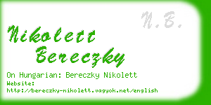 nikolett bereczky business card